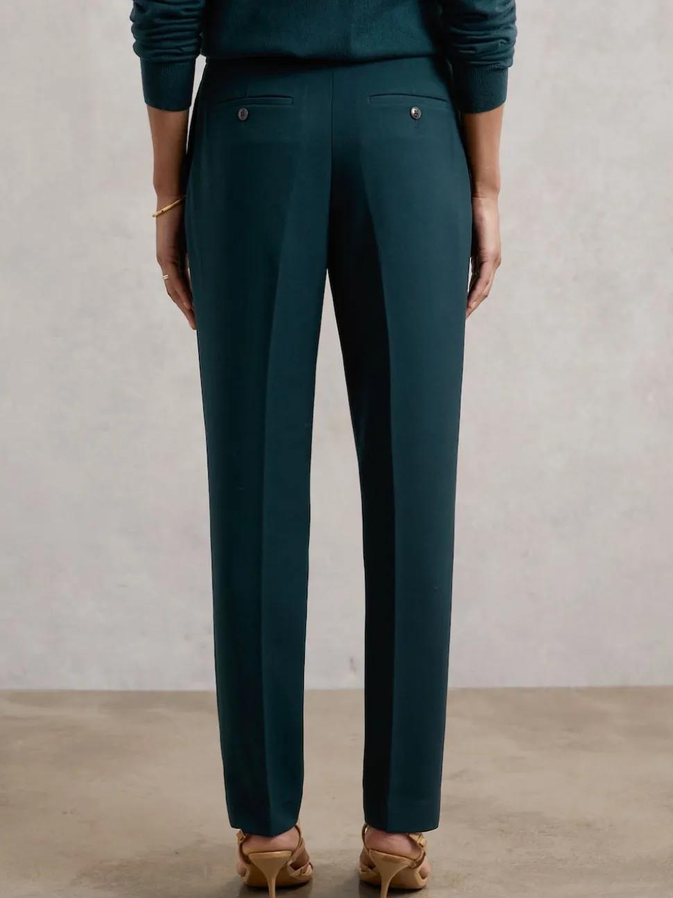 Reiss Teal Gabi Slim-Fit Suit Trousers