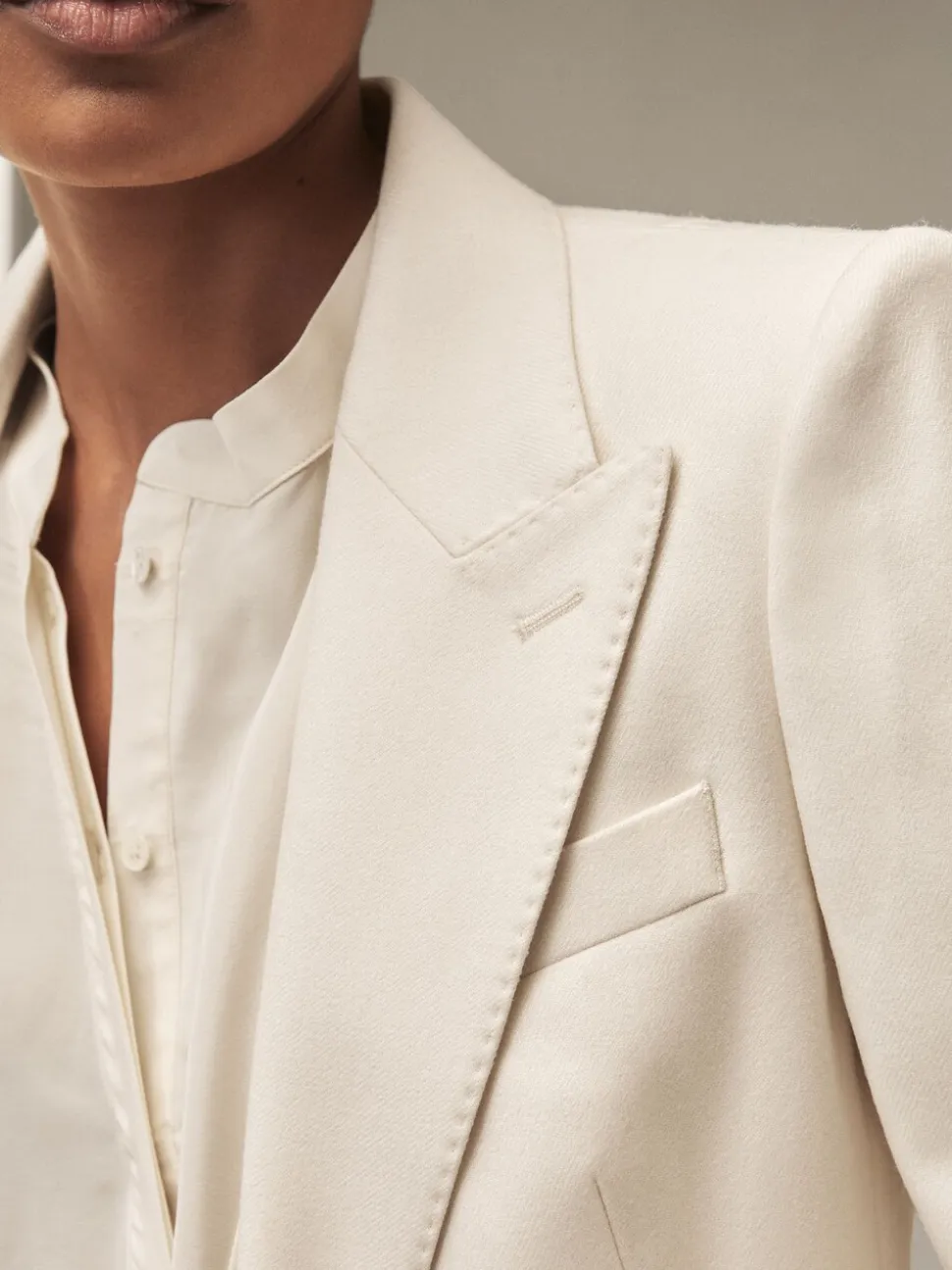 Reiss White Gaia Reiss | Royal Ballet Tuxedo Blazer