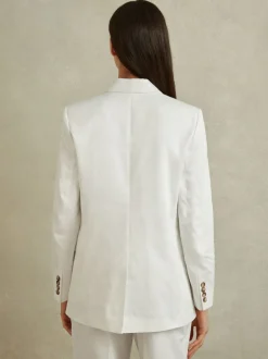 Reiss White Harper Tailored Single Breasted Suit Blazer