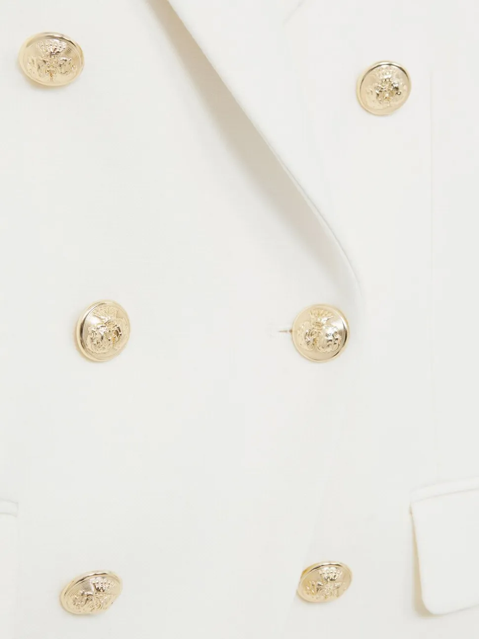 Reiss White Lily Double-Breasted Twill Suit Blazer With Wool