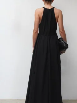 Religion Black Dusk Halter Neck Maxi Dress With Full Skirt