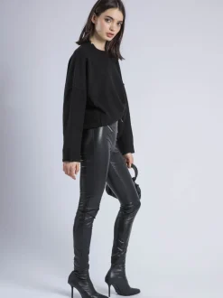 Religion Black Ida Faux Leather Leggings