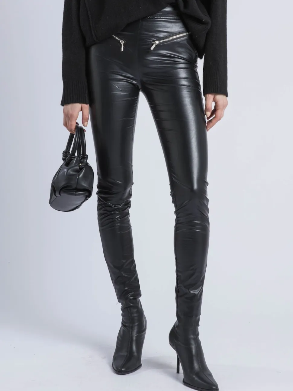 Religion Black Ida Faux Leather Leggings