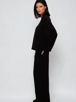 Religion Black Rick Slouchy and Soft Knitted Co-ord Lounge Trousers