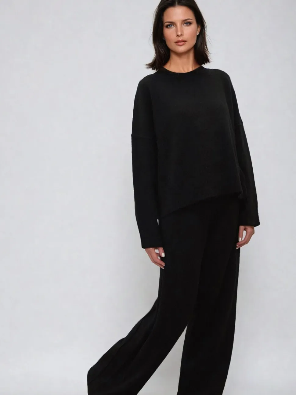 Religion Black Rick Slouchy and Soft Knitted Co-ord Lounge Trousers