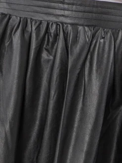 Religion Black Sophie Full Maxi Skirt In Faux Leather With Pockets