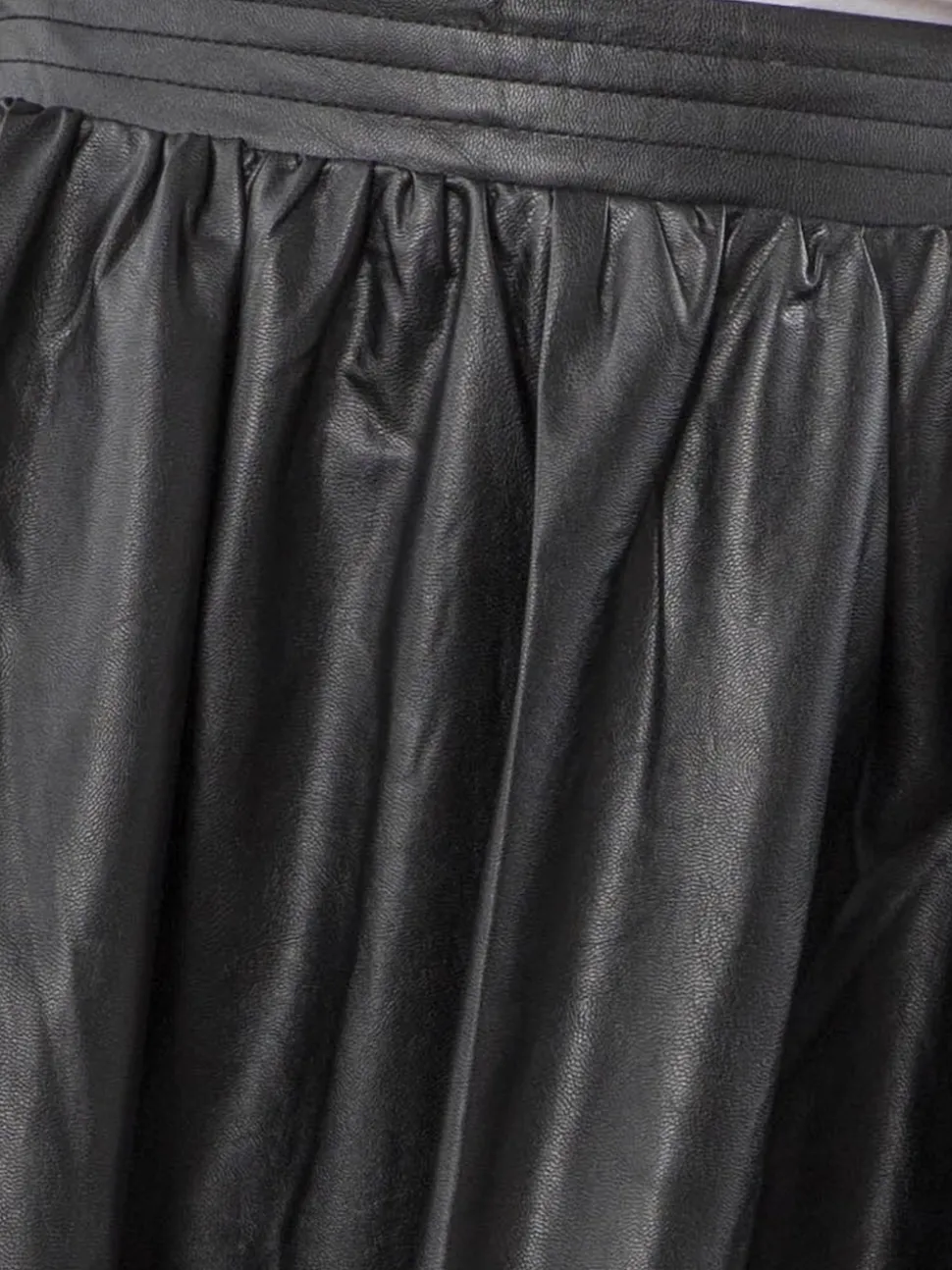Religion Black Sophie Full Maxi Skirt In Faux Leather With Pockets