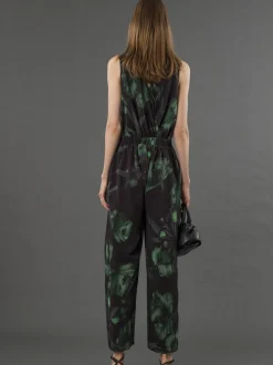Religion Green Taylor Jumpsuit With Elasticated Waist And Pockets