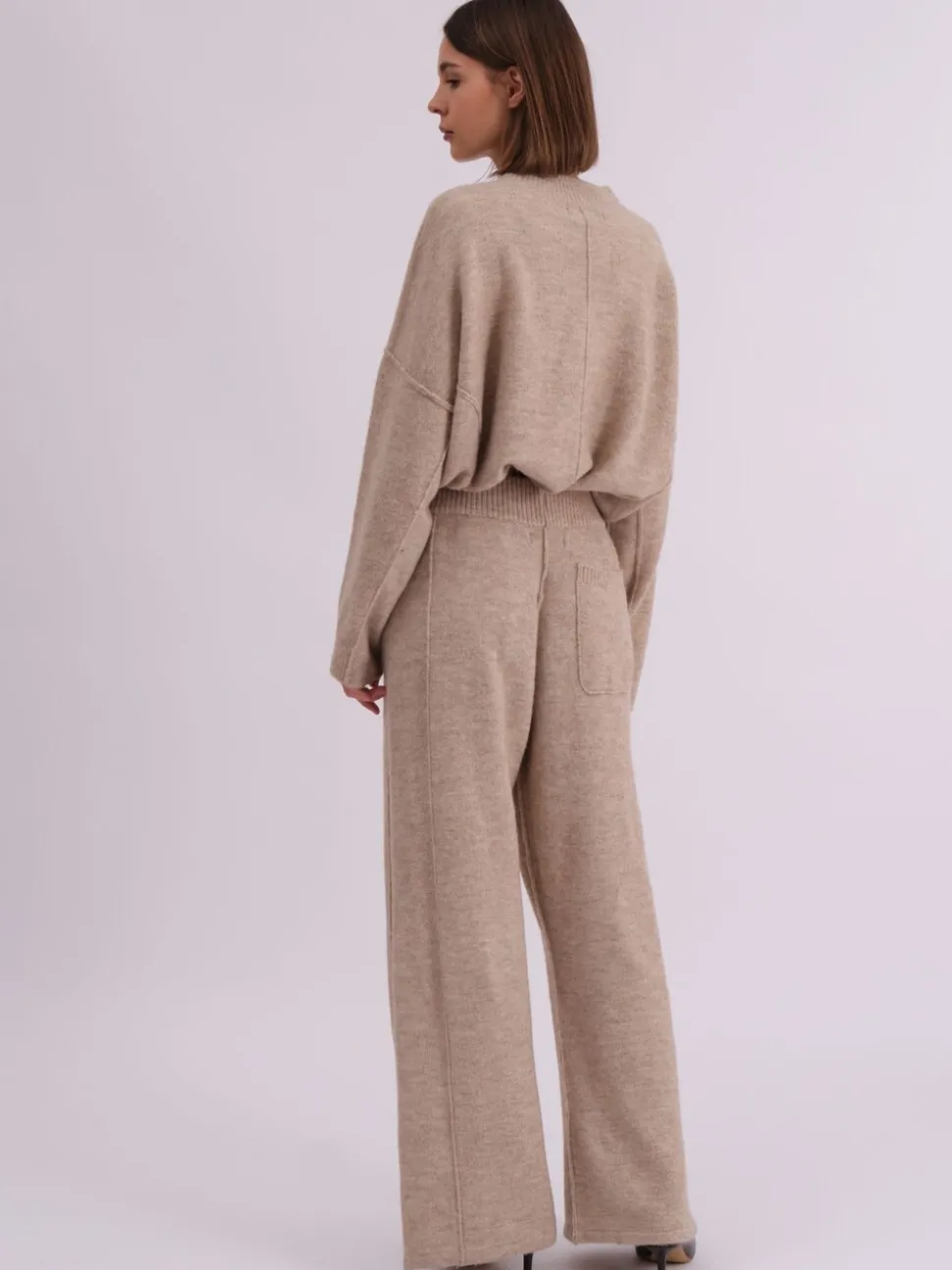 Religion Natural Rick Slouchy and Soft Knitted Co-ord Lounge Trousers