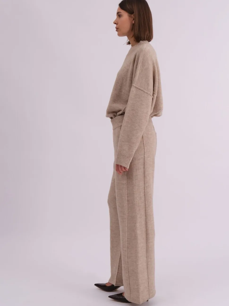 Religion Natural Rick Slouchy and Soft Knitted Co-ord Lounge Trousers