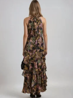 Religion Yellow Taylor Maxi Dress With Full Ruffle Skirt