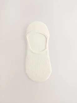 Ribbed Neutral Invisible Socks 4 Pack