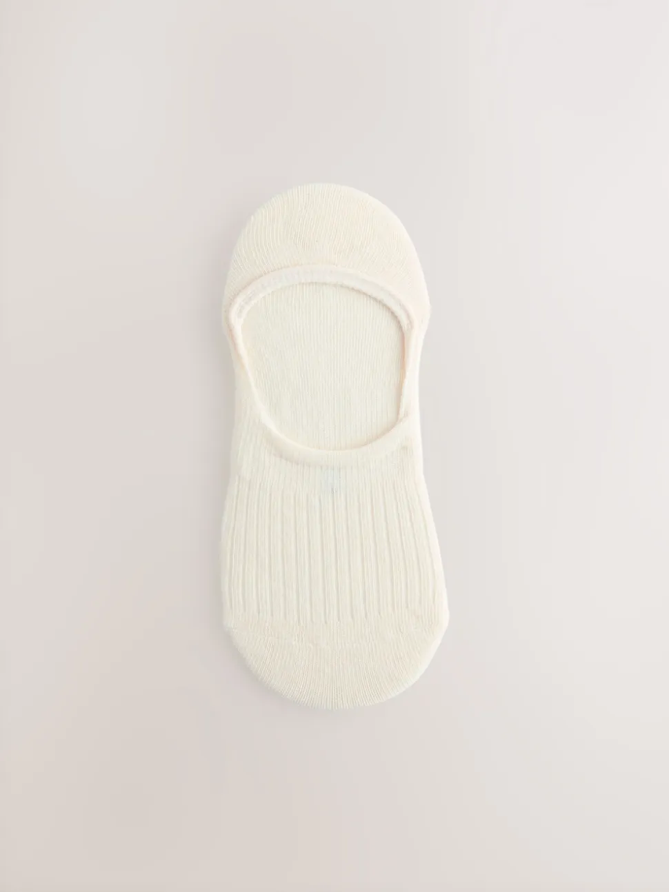 Ribbed Neutral Invisible Socks 4 Pack