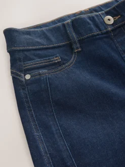 Rinse Blue High Rise FlexiFit Stretch Pull On Wide Leg Jeans