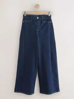 Rinse Blue High Rise FlexiFit Stretch Pull On Wide Leg Jeans