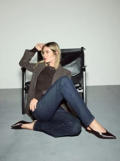 Rinse Blue High Rise Stretch Flare Jeans