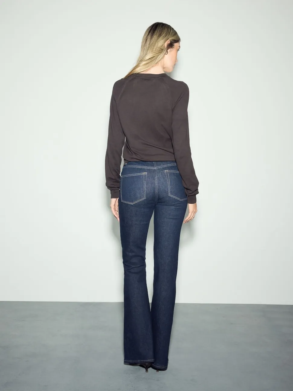 Rinse Blue High Rise Stretch Flare Jeans