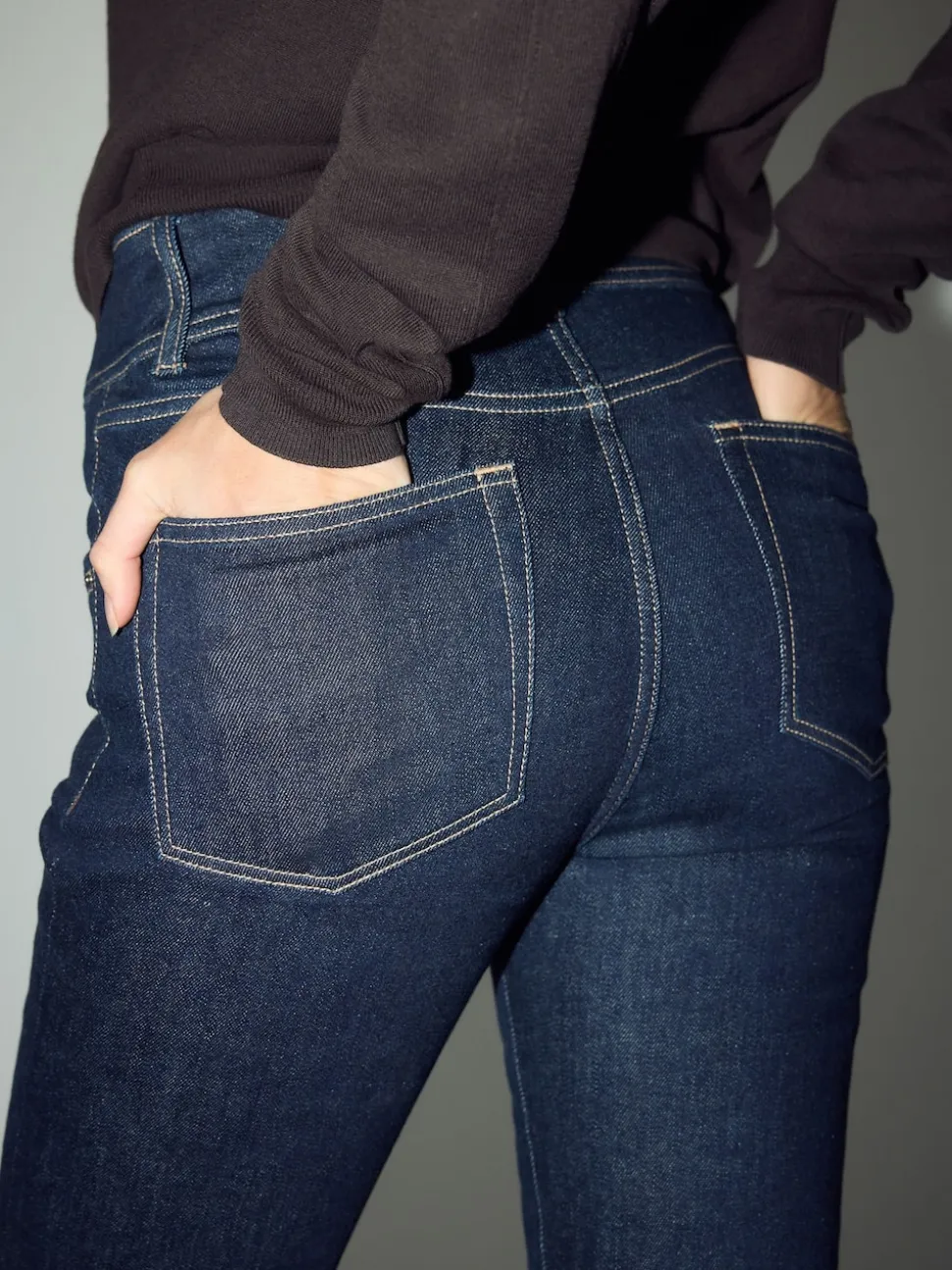 Rinse Blue High Rise Stretch Flare Jeans