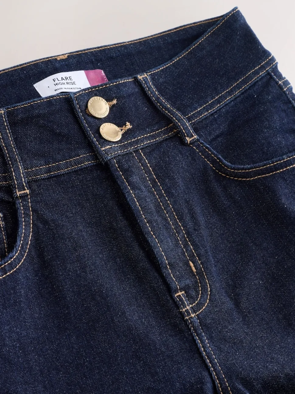 Rinse Blue High Rise Stretch Flare Jeans