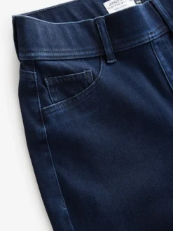 Rinse Blue Jersey Denim Wide Leg Trousers