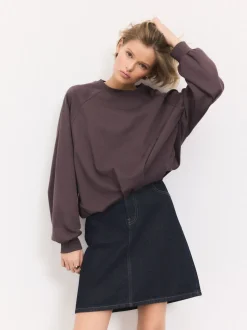Rinse Blue Knee Length Denim Skirt