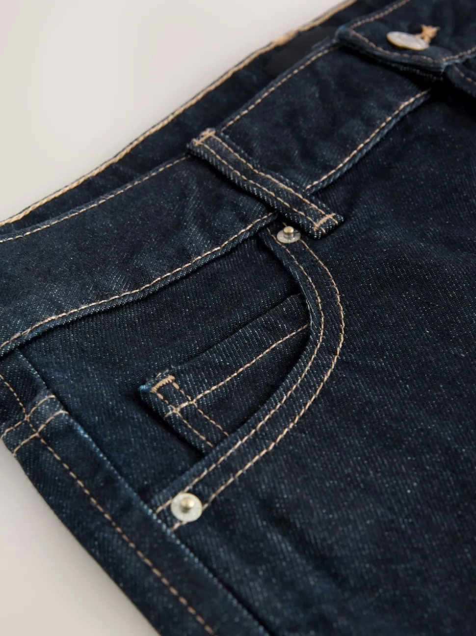 Rinse Blue Knee Length Denim Skirt