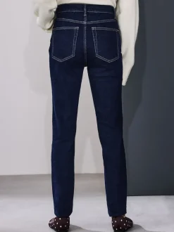 Rinse Blue Mid Rise Stretch Skinny Jeans