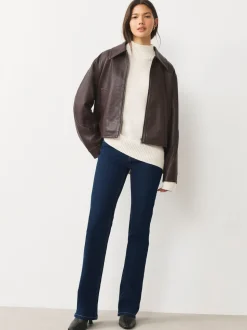 Rinse Blue Mid Rise Stretch Bootcut Jeans