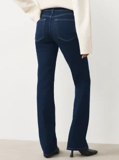Rinse Blue Mid Rise Stretch Bootcut Jeans