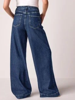 Rinse Blue Palazzo Wide Leg Jeans