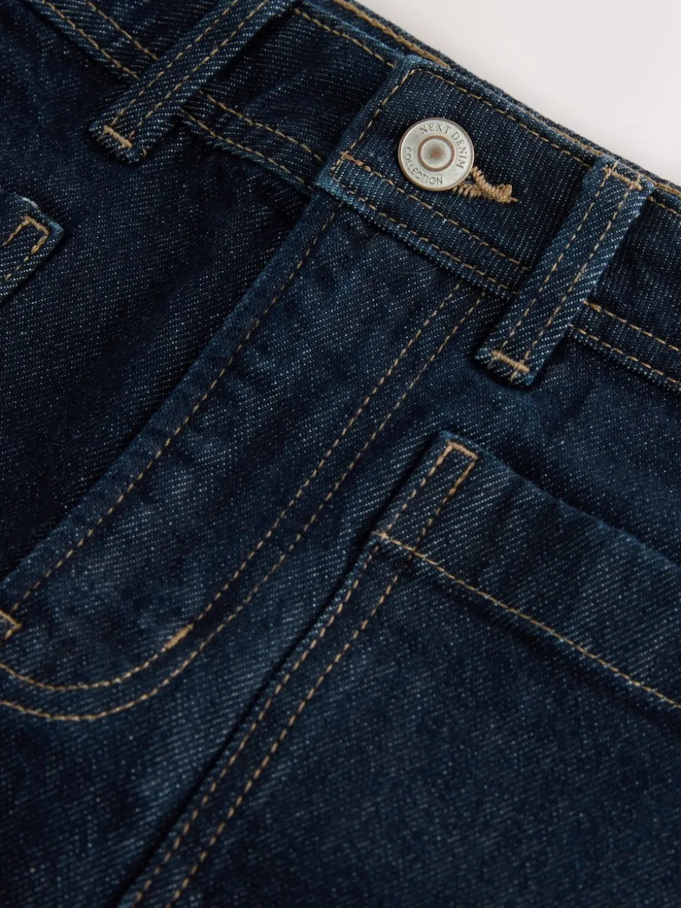 Rinse Blue Patch Pocket Mini Denim Shorts