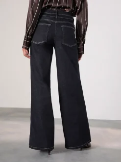 Rinse Blue Slim Lift and Shape Wide Leg Jeans
