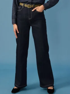Rinse Blue Wide Leg Jeans