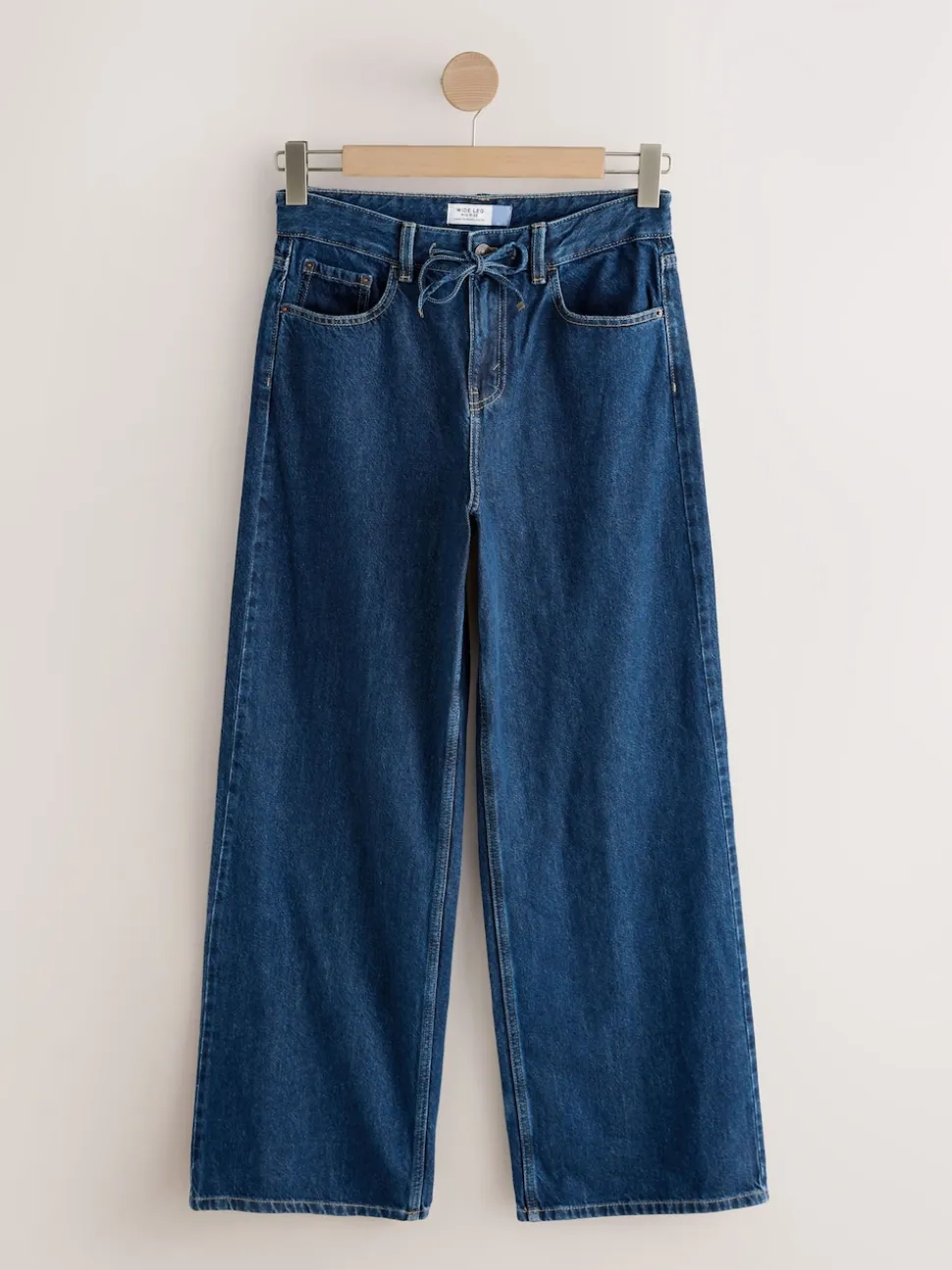 Rinse Denim Wide Leg Joggers Waist Jeans