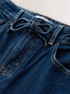 Rinse Denim Wide Leg Joggers Waist Jeans