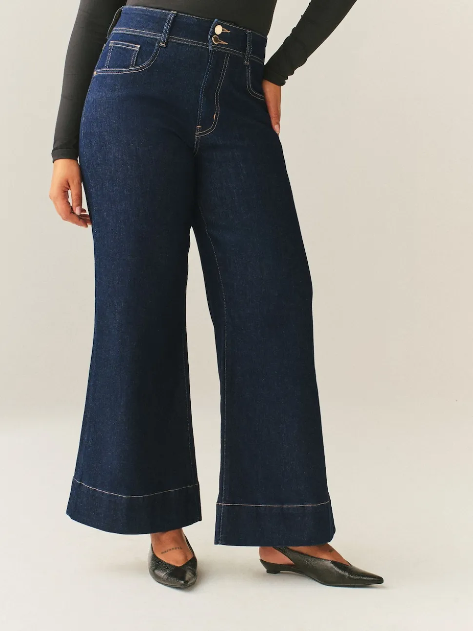 Rinse High Rise Stretch Wide Leg Hourglass Jeans