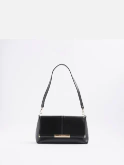 River Island Black Bar Front Clutch Bag