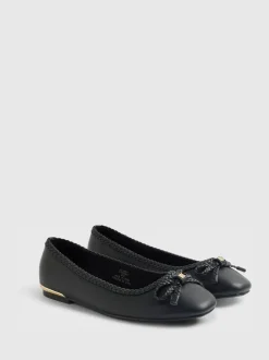 River Island Black Bow Ballet Flats
