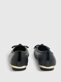 River Island Black Bow Ballet Flats