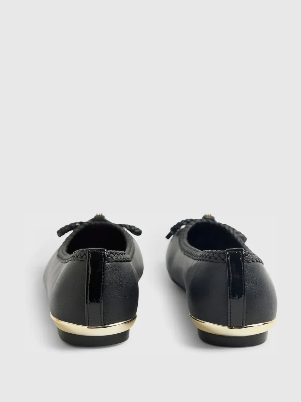 River Island Black Bow Ballet Flats