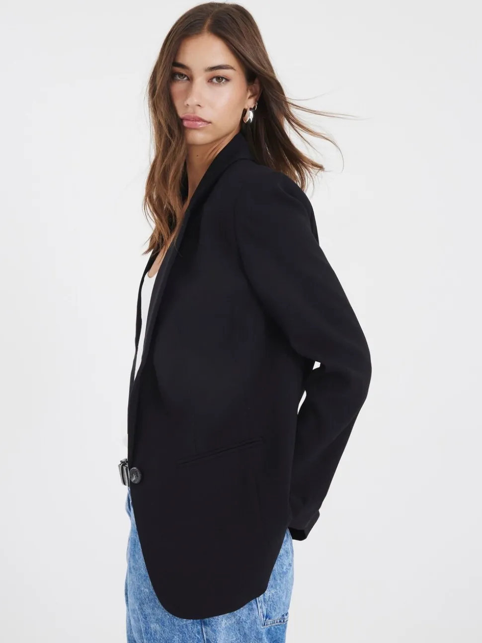 River Island Black Edge to Edge Blazer