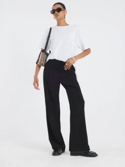 River Island Black Elasticated Waist Smart Joggers