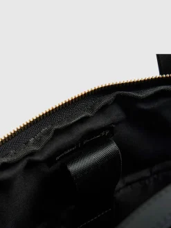 River Island Black Patent Monogram Laptop Case Bag