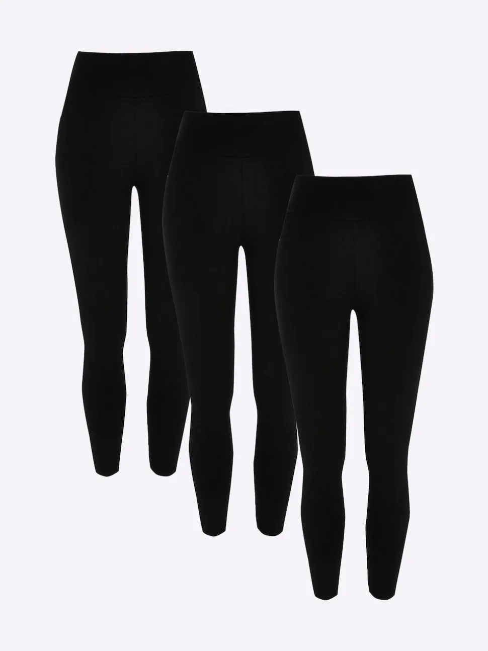 River Island Black Petite 3 Pack High Waisted 100% Cotton Leggings