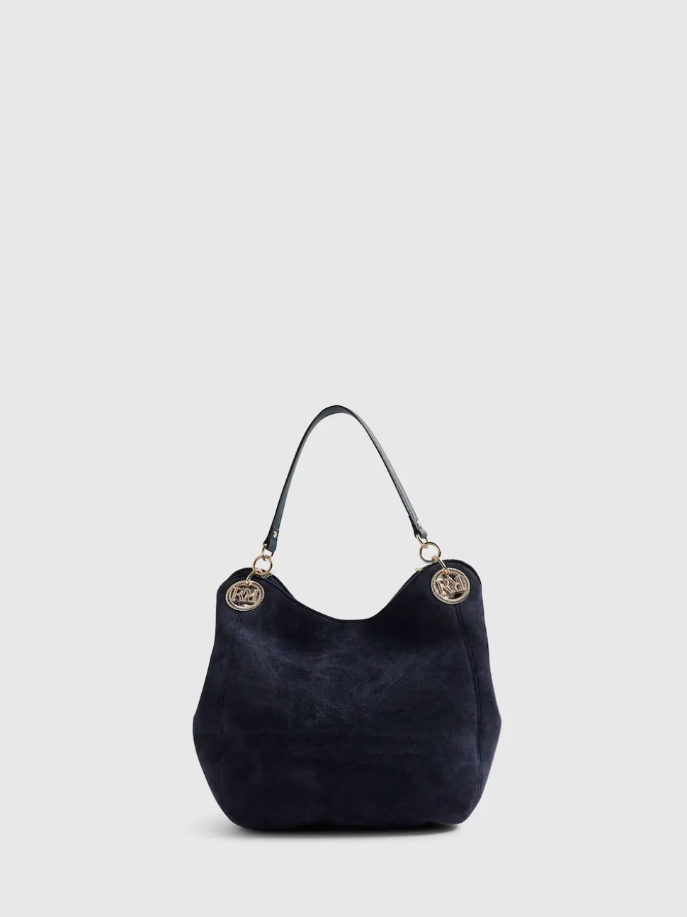 River Island Blue Suedette Eyelet Slouch Bag