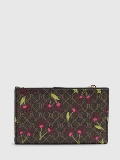 River Island Brown Monogram Cherry Print Purse