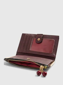 River Island Brown Monogram Cherry Print Purse