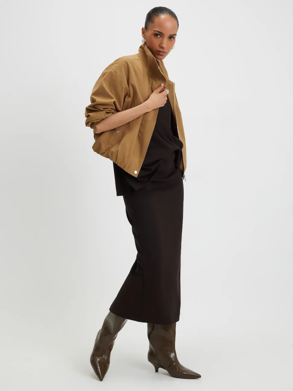 River Island Brown Premium Maxi Skirt