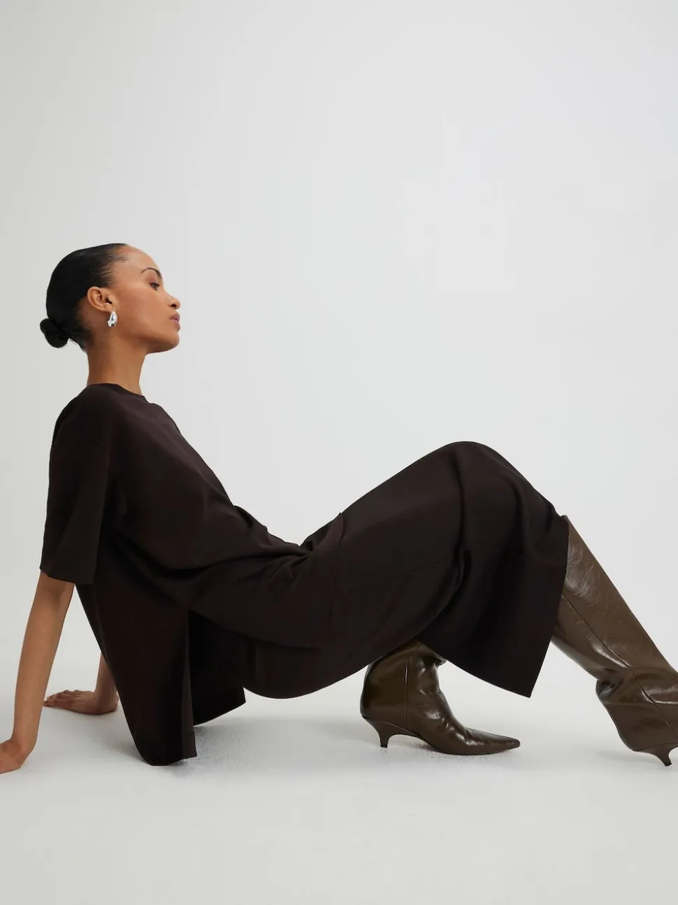 River Island Brown Premium Maxi Skirt