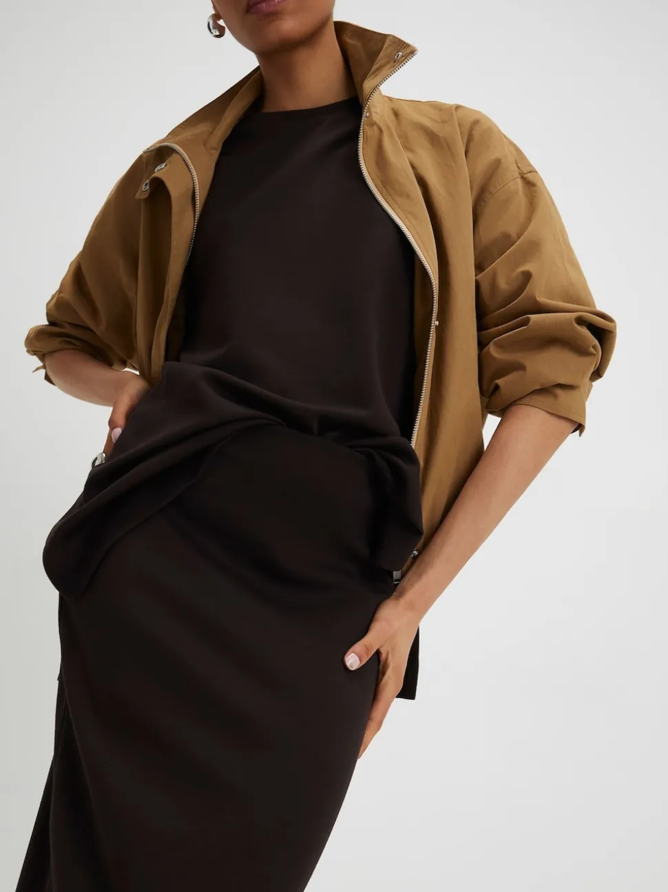 River Island Brown Premium Maxi Skirt